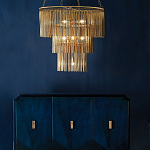 Люстра трёхъярусная золотого цвета Metal Tentacles варинант исполнения - 3 | Loft Concept в Москве