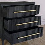 Комод Primo с 3 выдвижными ящиками Черный дуб варинант исполнения - 6 | Loft Concept в Москве