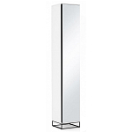 Шкаф-пенал белый с зеркальной дверцей Strict Lines варинант исполнения - 1 | Loft Concept в Москве