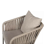 Стул серо-бежевый с декоративным плетением на спинке и подлокотниках Chair Weave варинант исполнения - 8 | Loft Concept в Москве