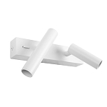 Бра с двумя цилиндрическими повортными спотами белого цвета Trumpet tube варинант исполнения - 2 | Loft Concept в Москве