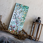 Постер на холсте в стиле шинуазри с изображением сада Chinoiserie Imperial Peach Garden Poster варинант исполнения - 2 | Loft Concept в Москве