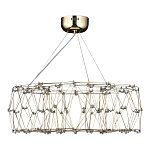 Люстра с тонкой металлической конструкцией цвета золото Quasar варинант исполнения - 4 | Loft Concept в Москве