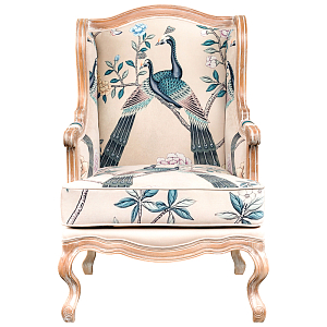 Кресло с синими павлинами Emperor's Bird 2