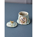 Шкатулка голубого цвета с рисунком и состаренным эффектом Eden Garden варинант исполнения - 6 | Loft Concept в Москве