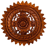 Панно из дерева круглое Flower Panel With Trees варинант исполнения - 1 | Loft Concept в Москве