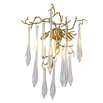 Бра с декором в виде ветвей и стеклянных подвесок в форме капель Droplet Chandelier варинант исполнения - 2 | Loft Concept в Москве