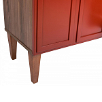 ТВ-тумба красная из массива бука с 2-мя дверками и ящиком Wenge Light варинант исполнения - 6 | Loft Concept в Москве