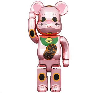 Статуэтка Bearbrick Pink Lucky Cat