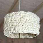 Вязаный шерстяной светильник Knitted wool lamp Cylinder варинант исполнения - 2 | Loft Concept в Москве