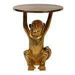Столик с подстольем в виде обезьянки Bombay Gold варинант исполнения - 2 | Loft Concept в Москве
