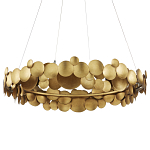 Люстра круглая из многослойных золотых дисков Metal Disc Chandelier варинант исполнения - 5 | Loft Concept в Москве