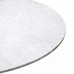 Круглый обеденный стол с белой мраморной столешницей White Tabletop on Black Base варинант исполнения - 6 | Loft Concept в Москве