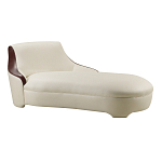 Премиальная кушетка с вставками из кожи Holland варинант исполнения - 1 | Loft Concept в Москве