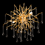 Бра с лучеобразным основанием и подвесками из прозрачного стекла в виде длинных капель Droplet Chandelier варинант исполнения - 2 | Loft Concept в Москве