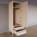 Узкий Шкаф Primo с 2 выдвижными ящиками Светлый дуб варинант исполнения - 7 | Loft Concept в Москве