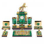 Настольный письменный набор из малахита с декором в виде лошади Leader Organizer варинант исполнения - 1 | Loft Concept в Москве