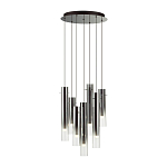 Люстра каскадная с 7-ю цилиндрическими плафонами из стекла Luminous Cylinders варинант исполнения - 2 | Loft Concept в Москве