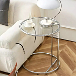 Дизайнерский журнальный стол круглый на стальном каркасе Fahek варинант исполнения - 2 | Loft Concept в Москве