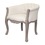 Кресло низкое в стиле прованс Бежевый Лен Louis French Armchair  варинант исполнения - 3 | Loft Concept в Москве