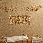 Люстра в форме золотой чаши из кораллов Coral Decor варинант исполнения - 3 | Loft Concept в Москве