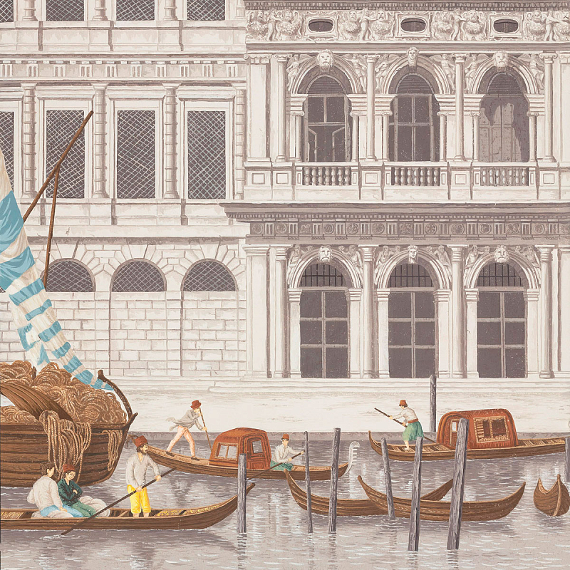 Обои ручная роспись Scenes of Venice Rialto on scenic paper