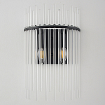 Бра со стеклянными прозрачными трубками и черным металлическим каркасом Nembus варинант исполнения - 1 | Loft Concept в Москве