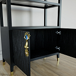 Стеллаж со стеклянными полками Elsa Dreams Black варинант исполнения - 2 | Loft Concept в Москве