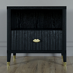 Прикроватная тумбочка с полкой Elsa Dreams Black варинант исполнения - 5 | Loft Concept в Москве