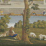 Обои ручная роспись Monuments of Paris Roberts on scenic paper варинант исполнения - 1 | Loft Concept в Москве