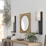 Бра на прозрачном штативе с тканевым абажуром в форме цилиндра Conciseness варинант исполнения - 5 | Loft Concept в Москве