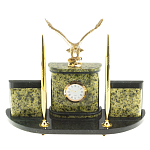 Настольный письменный набор из змеевика и бронзы с декором в виде орла Successful Leader варинант исполнения - 1 | Loft Concept в Москве