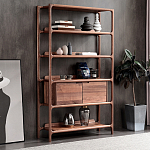 Стеллаж в гостиную для книг Moon Walnut Furniture варинант исполнения - 4 | Loft Concept в Москве