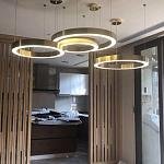Люстра Light Ring Horizontal Латунь варинант исполнения - 3 | Loft Concept в Москве