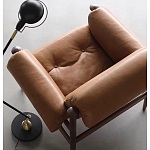 Кресло с деревянным каркасом и обивкой из натуральной кожи Medieval Furniture варинант исполнения - 5 | Loft Concept в Москве