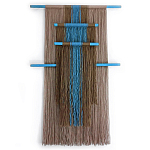 Дизайнерское Панно Макраме из хлопковых нитей Japan Wall Panel Blue варинант исполнения - 2 | Loft Concept в Москве