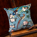 Подушка декоративная с изображением птицы в саду Chinoiserie Birds in the Garden Cushion варинант исполнения - 2 | Loft Concept в Москве