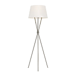 Торшер на трех тонких перекрещенных ножках с белым конусным абажуром из льна Feiss варинант исполнения - 5 | Loft Concept в Москве