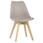 Стул с основой из пластика и мягким сиденьем Arvika Beige варинант исполнения - 1 | Loft Concept в Москве