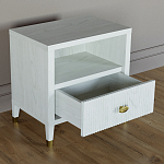 Прикроватная тумбочка с полкой Elsa Dreams White варинант исполнения - 2 | Loft Concept в Москве
