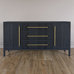 Буфет Primo с тремя ящиками и двумя фасадами Черный дуб варинант исполнения - 1 | Loft Concept в Москве