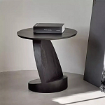 Дизайнерский журнальный столик чёрный с круглой столешницей Arycy варинант исполнения - 5 | Loft Concept в Москве