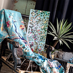 Постер на холсте в стиле шинуазри с изображением сада Chinoiserie Imperial Peach Garden Poster варинант исполнения - 3 | Loft Concept в Москве