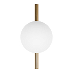 Бра с золотым основанием и белым плафоном в форме шара Bubble варинант исполнения - 4 | Loft Concept в Москве