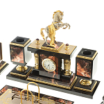 Настольный письменный набор из яшмы и долерита с декором в виде коня Manager Organizer варинант исполнения - 2 | Loft Concept в Москве