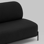 Двухместный диван черного цвета COLOR BLOCK варинант исполнения - 7 | Loft Concept в Москве