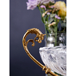 Чаша из прозрачного рельефного стекла на бронзовой подставке Eden Garden варинант исполнения - 3 | Loft Concept в Москве