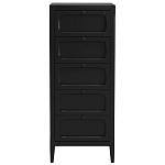 Комод узкий с 5-ю ящиками черный Silva Black Chest of Drawers варинант исполнения - 1 | Loft Concept в Москве