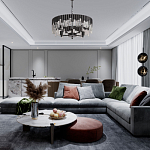 Люстра круглая из матового черного металла с подвесками из прозрачных стеклянных трубок Noir Tubes варинант исполнения - 12 | Loft Concept в Москве