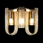 Бра с металлическим основанием золотого цвета и хрустальными подвесками Textured Glass варинант исполнения - 1 | Loft Concept в Москве